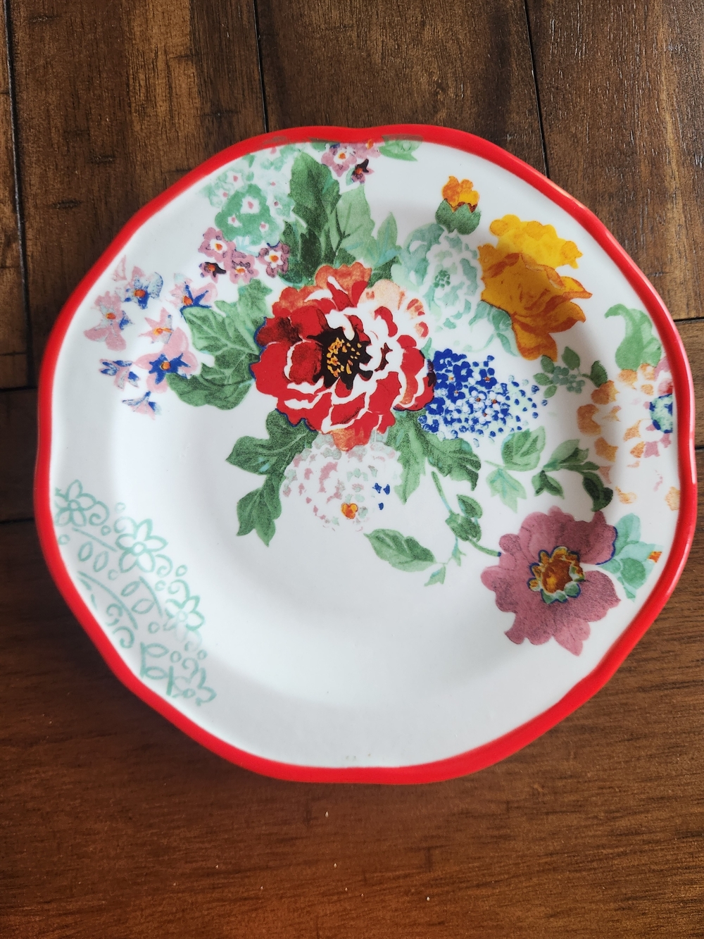 Pioneer Woman Country Garden stoneware salad plate Discontinued floral pattern